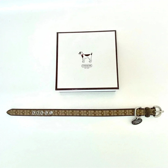 Coach Small Puppy Dog Collar & Matching Leash Set - Picture 7 of 13